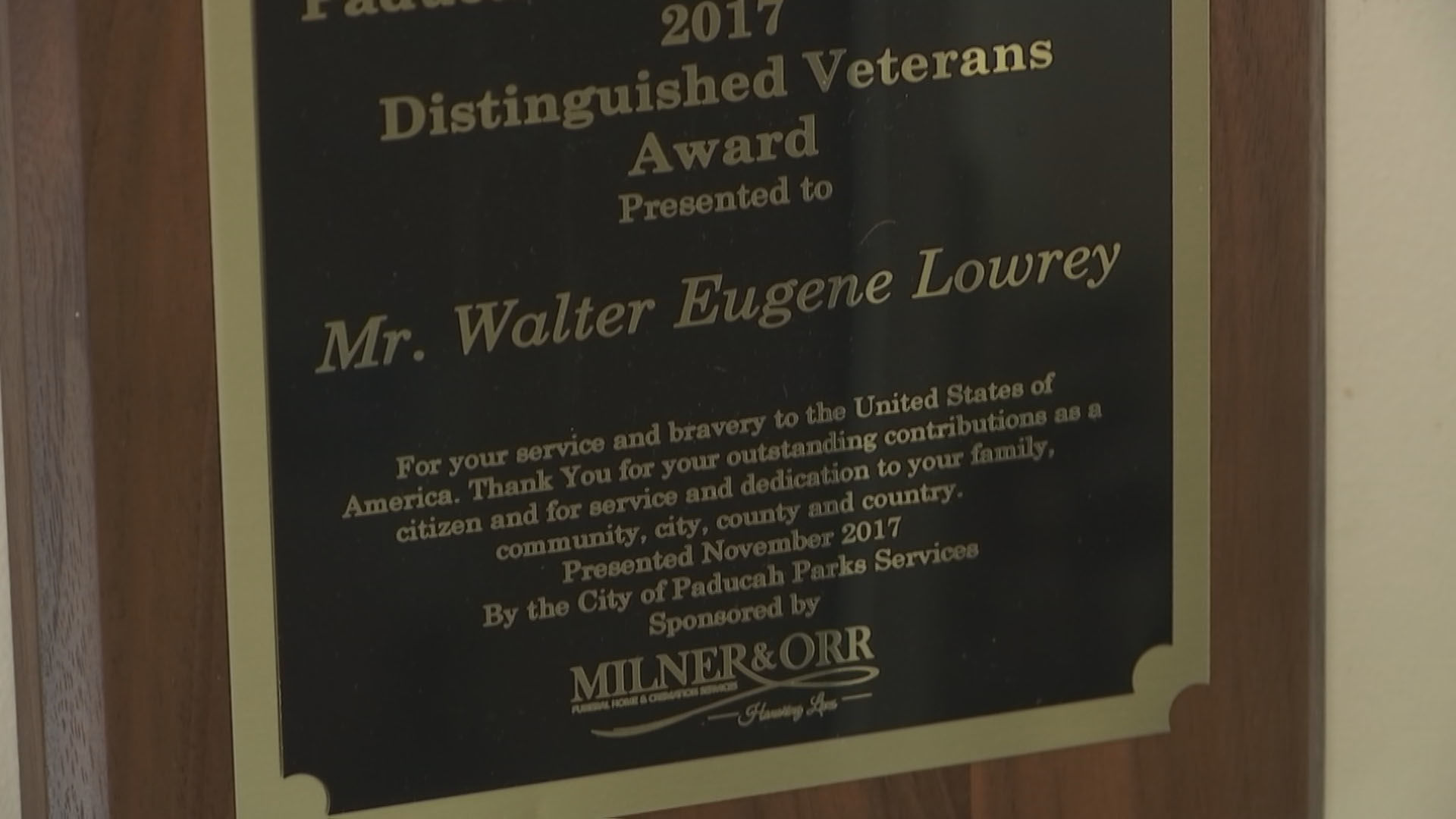 Distinguished Veteran Award